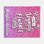 自分の財政をロイヤリティで損カスタムなう フリースブランケット (正面(横))