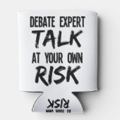 自分の責任で専門家の話を議論する 缶クーラー (裏面)