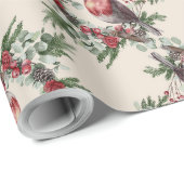 自分の赤いクリスマスバードを作成する ラッピングペーパー (ロールコーナー)