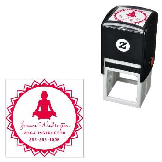 自分の赤いヨガポーズを作成 セルフインキングスタンプ (インサイチュ)