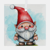 自分の赤い格言を作成 ガラスオーナメント (裏面)