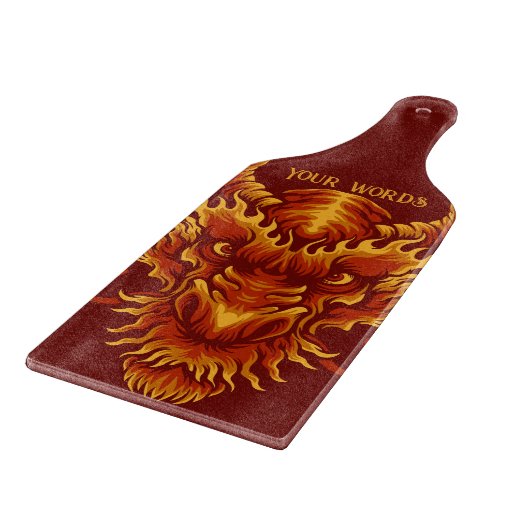 自分の赤い龍の頭を作る カッティングボード (角)