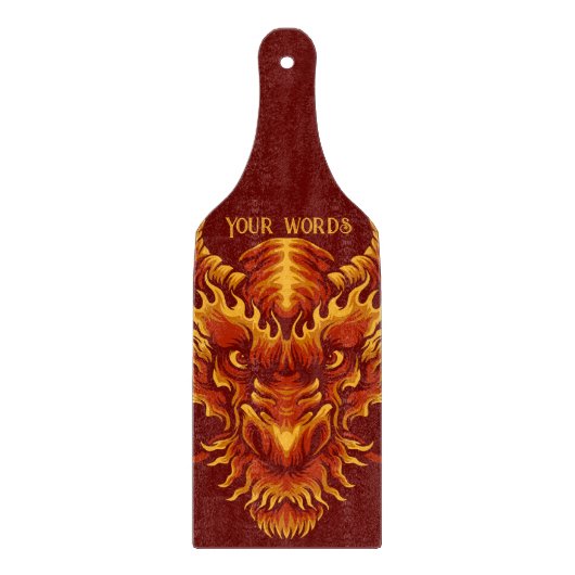 自分の赤い龍の頭を作る カッティングボード (正面)