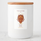 自分の赤い龍の頭を作る フードラベル (正面)