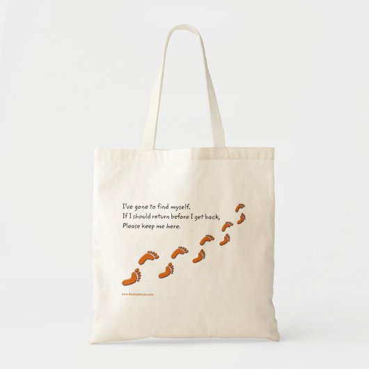 自分の足跡トート トートバッグ (正面)