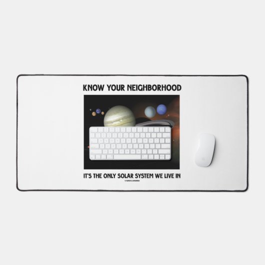 自分の近所を知るしかないシステム太陽のだ デスクマット (キーボード&マウス)
