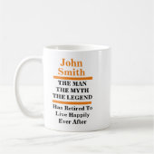 自分の退職金パーソナライズされたの作成 コーヒーマグカップ (左)
