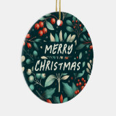 自分の道のクリスマスをスリー セラミックオーナメント (右)