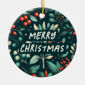 自分の道のクリスマスをスリー セラミックオーナメント (正面)