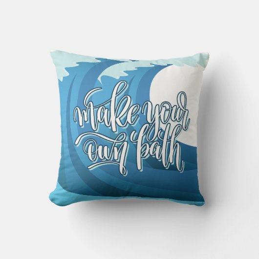 自分の道を作る |やる気を起こさせる引用文 クッション (正面)