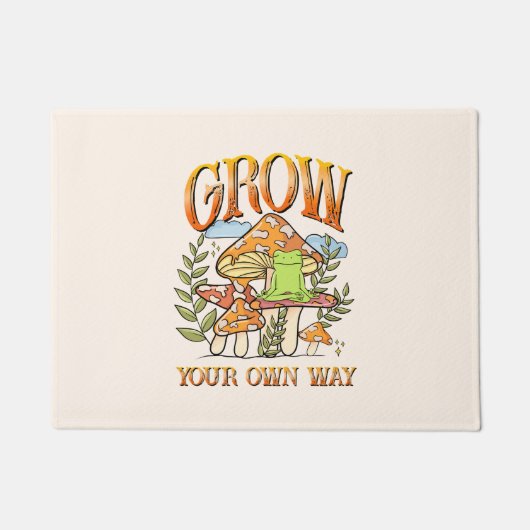 「自分の道を広げろ」 | めい想のカエル ドアマット (正面)