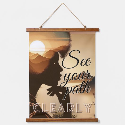自分の道を明確にテーマ別に見る 吊り下げ型タペストリー (正面)