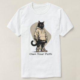 自分の道を歩め - ビジネス思考ストリートウェアキャット Tシャツ