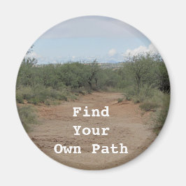 自分の道を見つけ感動的る砂漠の道 マグネット