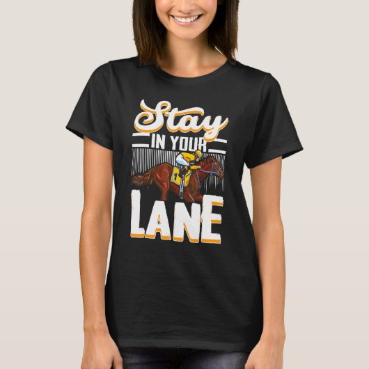 自分の道を走れ 馬術 レース ライダー Tシャツ (正面)