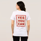 自分の道を選ぶ独立した女性 "YES YOU CAN" トライブレンドTシャツ (裏面全面)