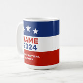 自分の選挙運動のギアの作成 コーヒーマグカップ (正面左)