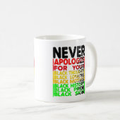 自分の邪悪さを謝らない コーヒーマグカップ (正面右)