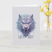 自分の邪悪な紫の狼を作成 カード (黄色い花)