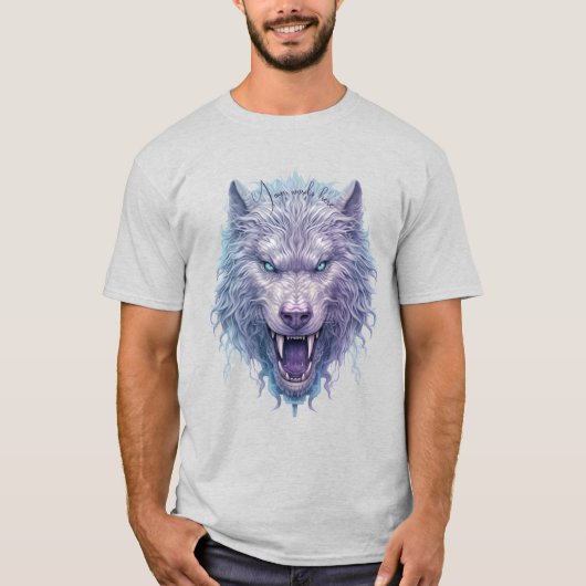自分の邪悪な紫の狼を作成 Tシャツ (正面)