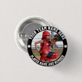 自分の野球選手の写真名を作成する 缶バッジ (正面&裏面)