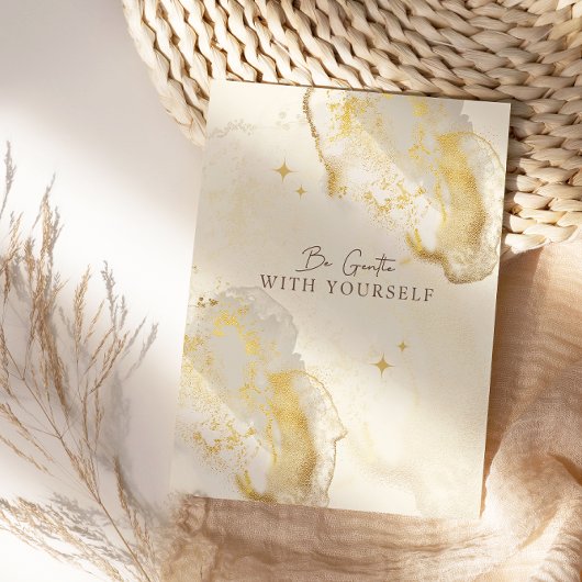 自分の金の肯定カードに優しい ノートカード