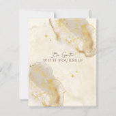 自分の金の肯定カードに優しい ノートカード (正面)