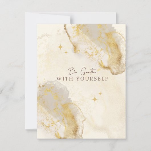 自分の金の肯定カードに優しい ノートカード (正面)