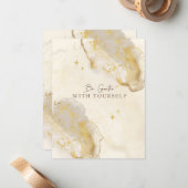 自分の金の肯定カードに優しい ノートカード (正面/裏面インサイチュ)