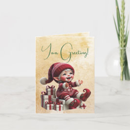 自分の陽気なヴィンテージのクリスマス格言を作成 シーズンカード