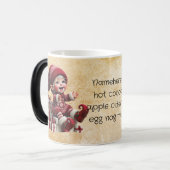 自分の陽気なヴィンテージのクリスマス格言を作成 モーフィングマグカップ (正面左)