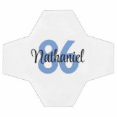 自分の青白パーソナライズされた色を作成 サッカーボール (フラット)