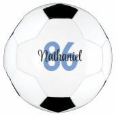 自分の青白パーソナライズされた色を作成 サッカーボール (正面)