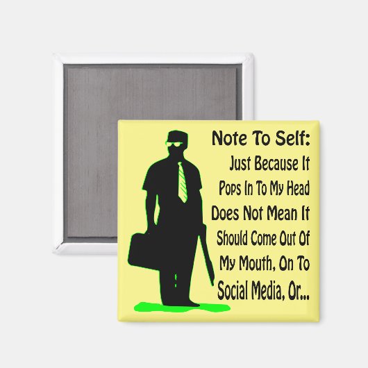 自分の頭の中にポップが入っているので注意してください マグネット (正面/裏面)