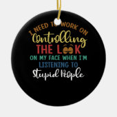 自分の顔の外観を制御す聞る セラミックオーナメント (正面)