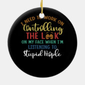 自分の顔の外観を制御す聞る セラミックオーナメント (裏面)