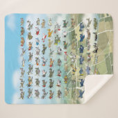 自分の飛行機の似顔絵を作る シェルパブランケット (正面(横))