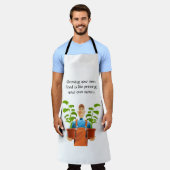自分の食べ物を育てるのは自分の食べ物を印刷するようなものだ エプロン (着用した状態)