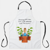 自分の食べ物を育てるのは自分の食べ物を印刷するようなものだ エプロン (正面)