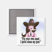 「自分の食事を直せ – 銃を片付けなきゃ!」 マグネット (正面/裏面)