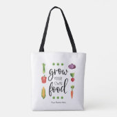 自分の食用水の色の庭師をパーソナライズ成長 トートバッグ (裏面)
