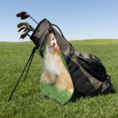 自分の飼カスタム犬の猫を作る ゴルフタオル (グリーン)