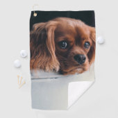 自分の飼カスタム犬の猫写真を作成 ゴルフタオル (インサイチュ)