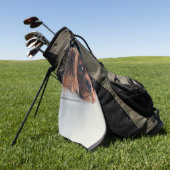 自分の飼カスタム犬の猫写真を作成 ゴルフタオル (グリーン)