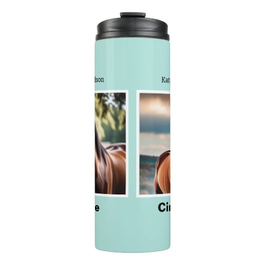 自分の馬の写真エレガントをパーソナライズされた作成する タンブラー (正面)