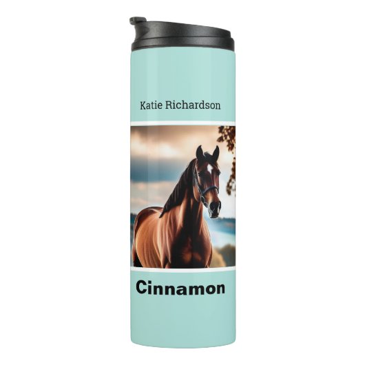 自分の馬の写真エレガントをパーソナライズされた作成する タンブラー (回転右)