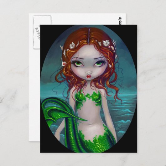 「自分の髪の貝殻」のはがき ポストカード (正面/裏面)