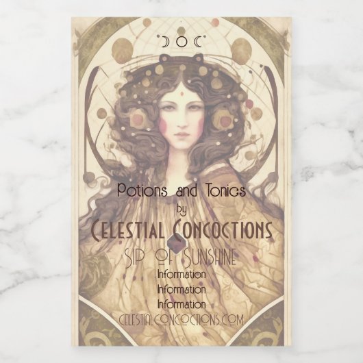 自分の魔女を作ビクトリアンる ワインラベル (シングルラベル)