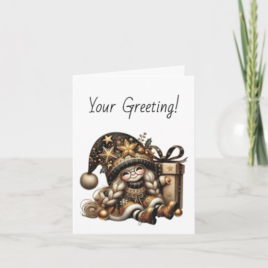 自分の魔法のクリスマスプレゼントを作成する シーズンカード (正面)