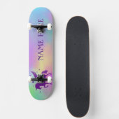 自分の魔法のユニコーンカラフルをパーソナライズ スケートボード (正面)